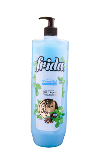[1200 Ml *12  in box] Frida Shower Gel Clear sky 1.2L  12 in box