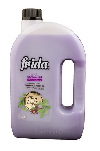 [3000 Ml *4 in box] Frida Shower Gel Moon Light 3 ltr 4 in box
